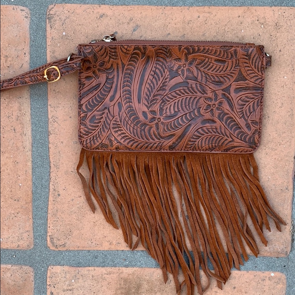 Free People Faux Leather Clutch